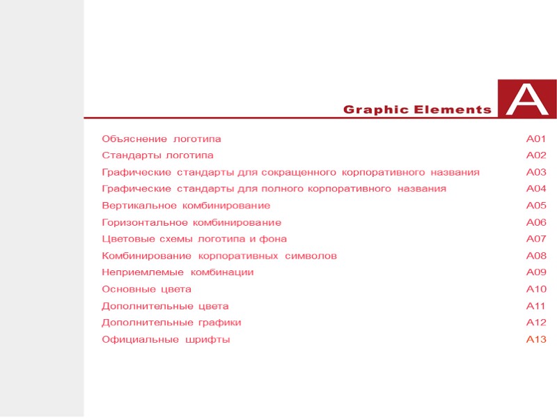 Объяснение логотипа     А01 Стандарты логотипа     А02